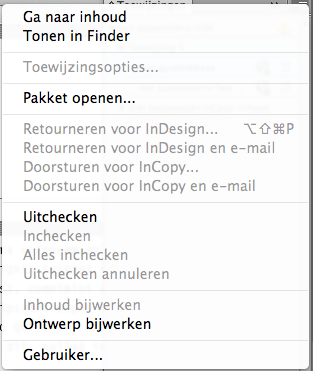 uitklapmenu toewijzigen