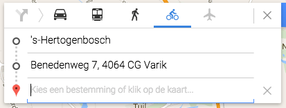 route-opties-fiets-google-kaart