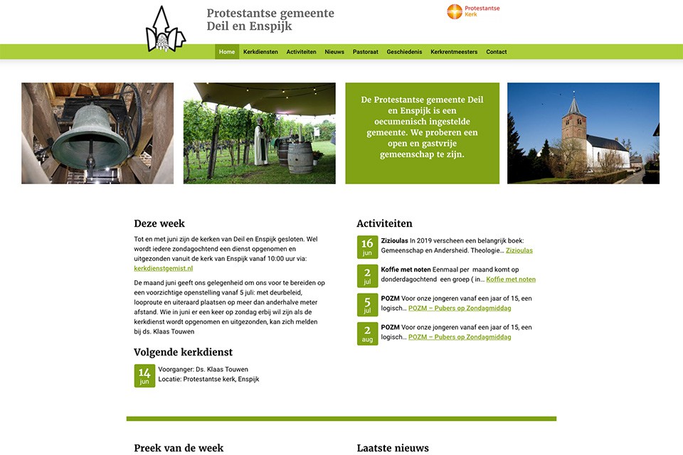 Website Kerk Deil en Enspijk